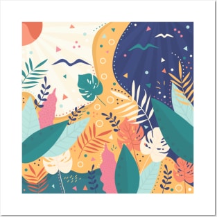 Tropical pattern Posters and Art